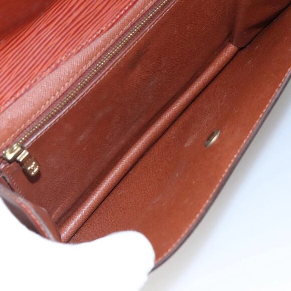 LOUIS VUITTON Epi Montaigne 27 Clutch Bag Brown LV - Picture 12 of 16